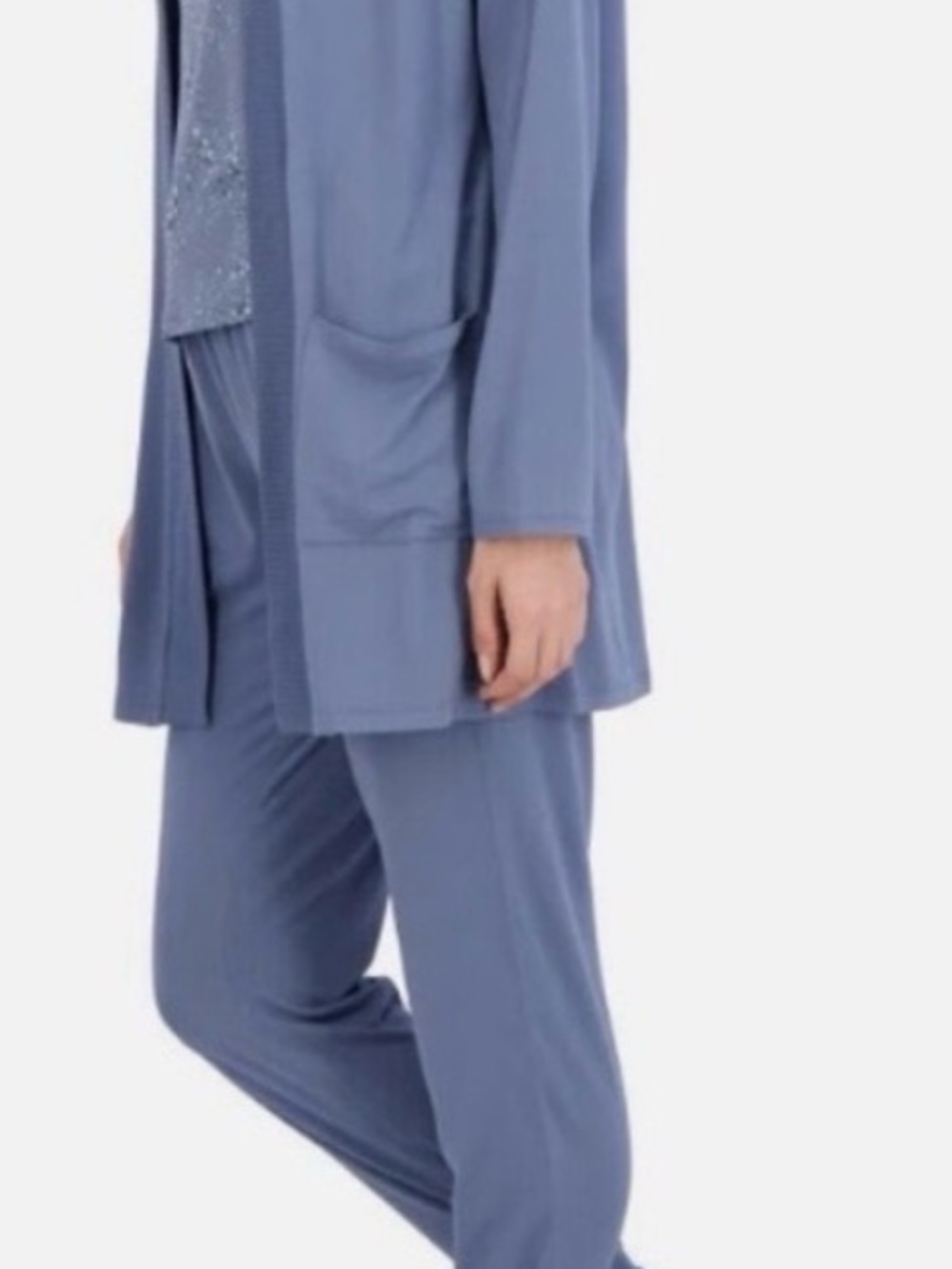 Women's Dusty Blue Two-Piece Lounge Pajama Set